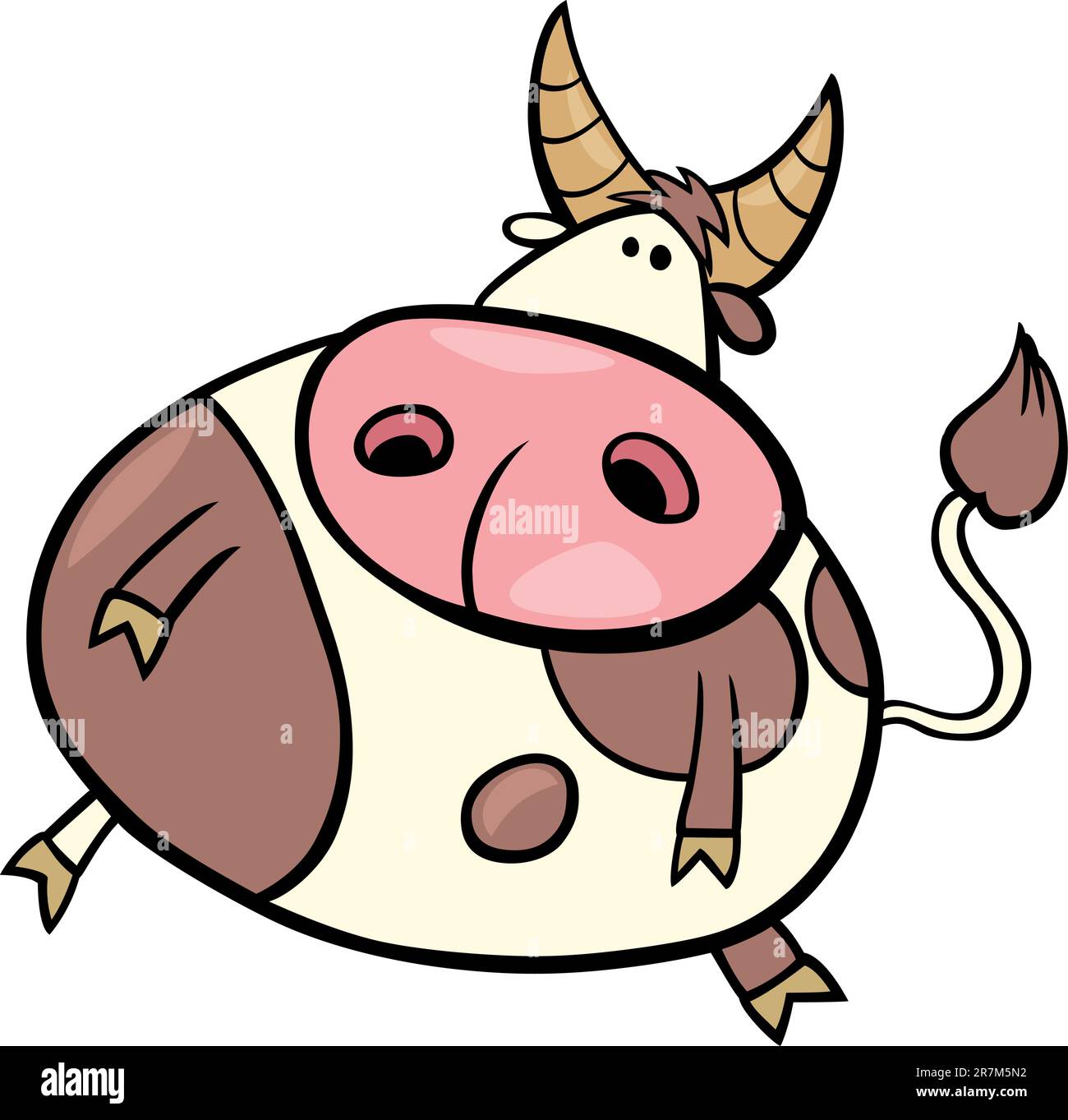 Comic-Illustration von Sternzeichen Stier Stock Vektor