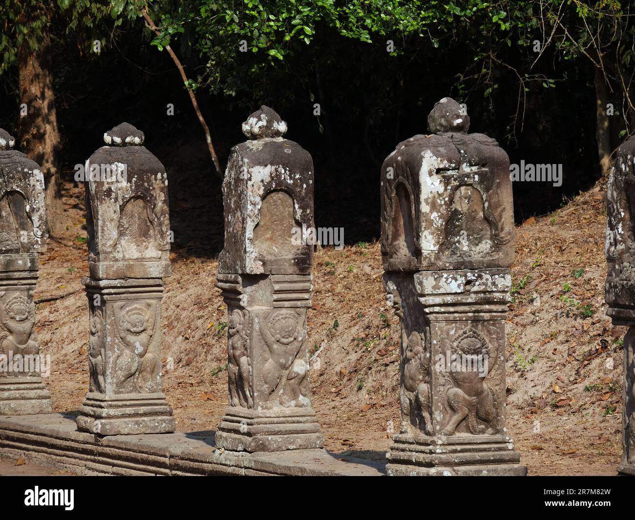 Preah Khan Tempel, Siem Reap Provinz, Angkor's Temple Complex 1192 von der UNESCO zum Weltkulturerbe erklärt, 1191 von König Jayavarman VII. Erbaut, Stockfoto