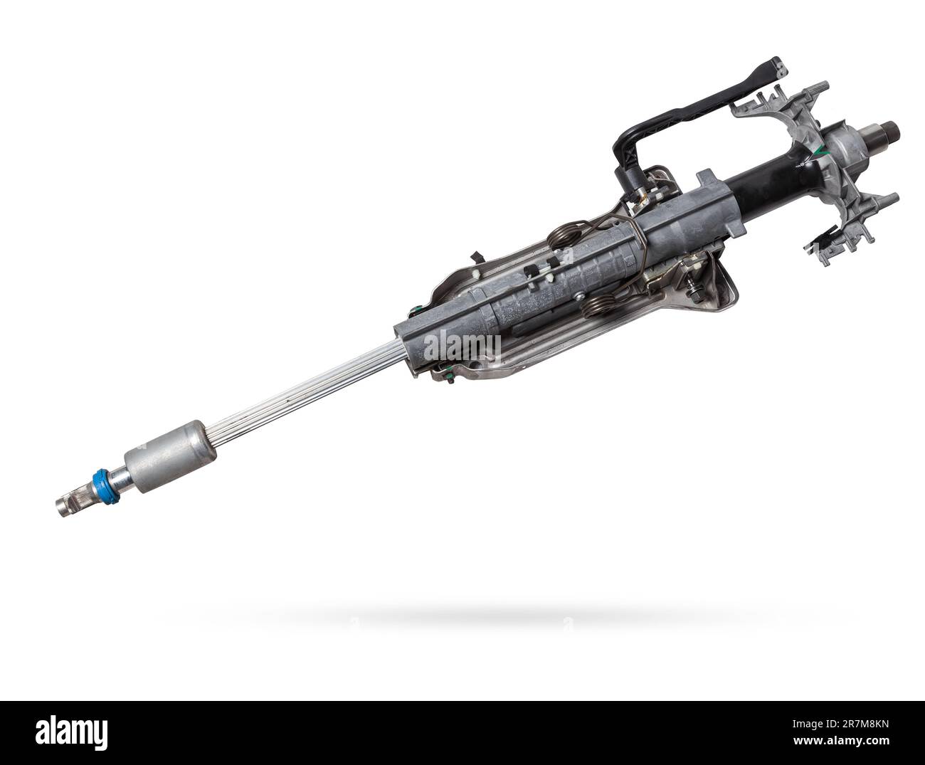 Lenksäule - ein Auto-Steuerungssystem mit der Funktion der Übertragung von Drehmoment vom Rad an den Gang. Inklusive Zündschalter, Richtung indic Stockfoto