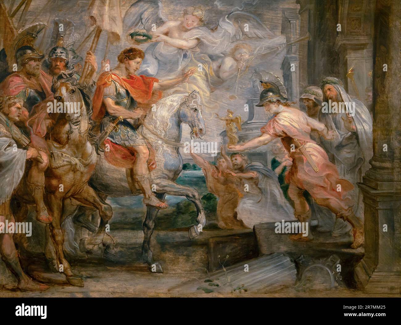Triumphierend Eintrag Konstantins in Rom, Peter Paul Rubens, 1620-1622, Indianapolis Museum of Art, Indianapolis, Indiana, USA, Nordamerika Stockfoto