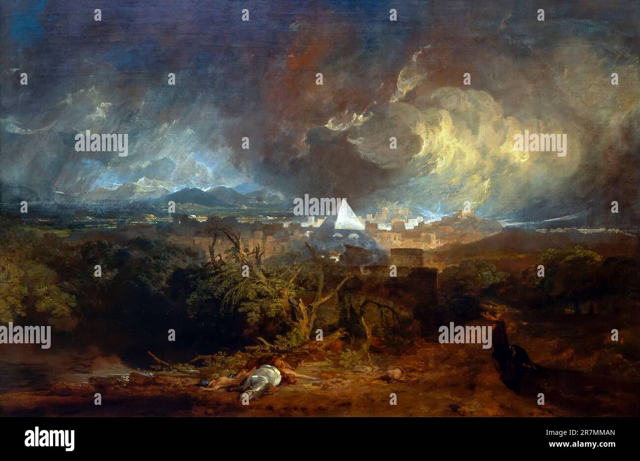 Die fünfte Plage in Ägypten, JMW Turner, 1800, Indianapolis Museum of Art, Indianapolis, Indiana, USA, Nordamerika Stockfoto