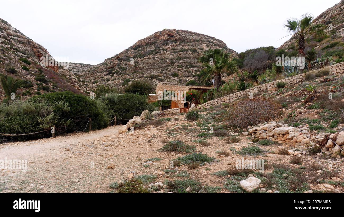 Bild vom Naturschutzgebiet Lampedusa Island. Sizilien, Italien Stockfoto