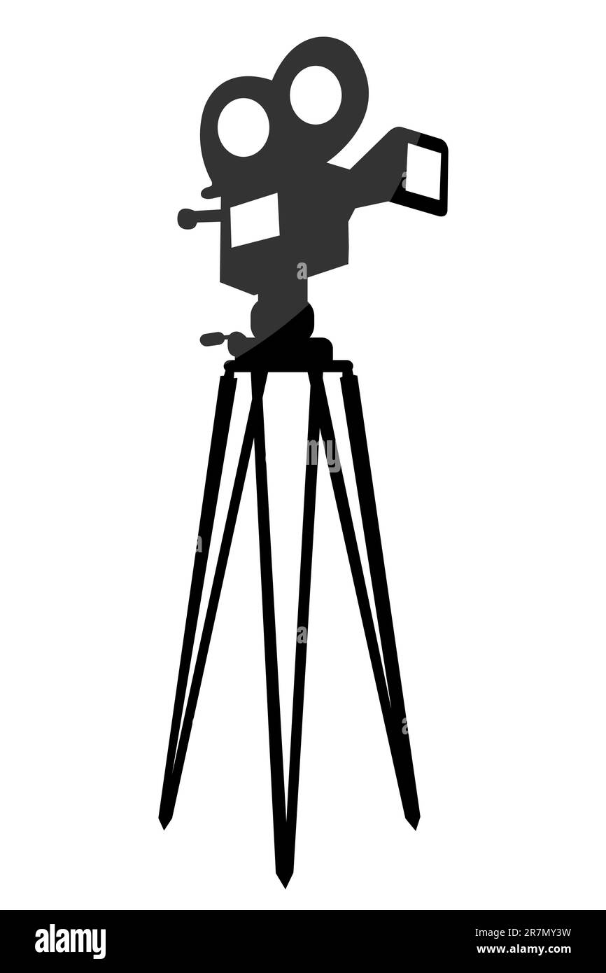 Illustration der Filmkamera auf isolierte Hintergrund Stock Vektor