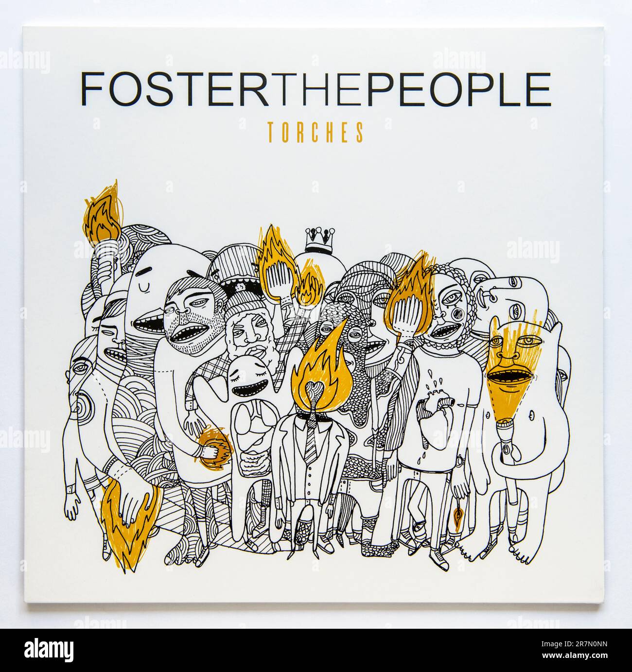 LP Cover of Torches, das Debütalbum der amerikanischen Band Foster the People, das 2011 veröffentlicht wurde Stockfoto