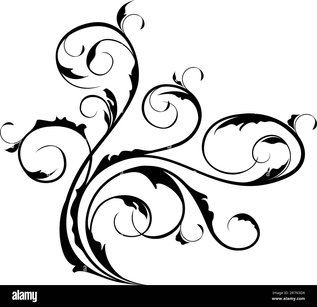 Darstellung der abstrakten Blume isoliert - Vektor Stock Vektor