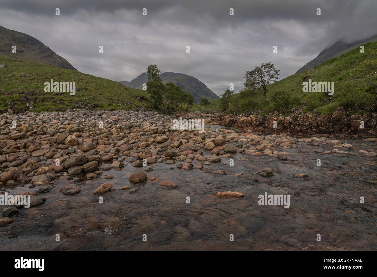 River etive im schottischen Hochland Stockfoto