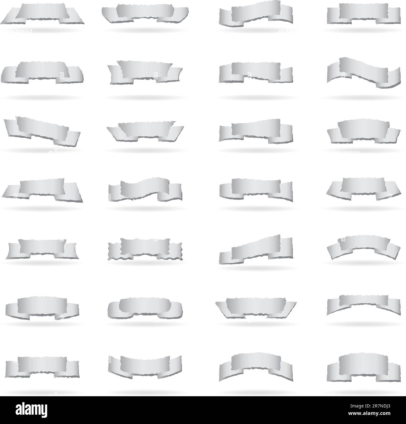 Vektorset heraldische Bänder Stock Vektor