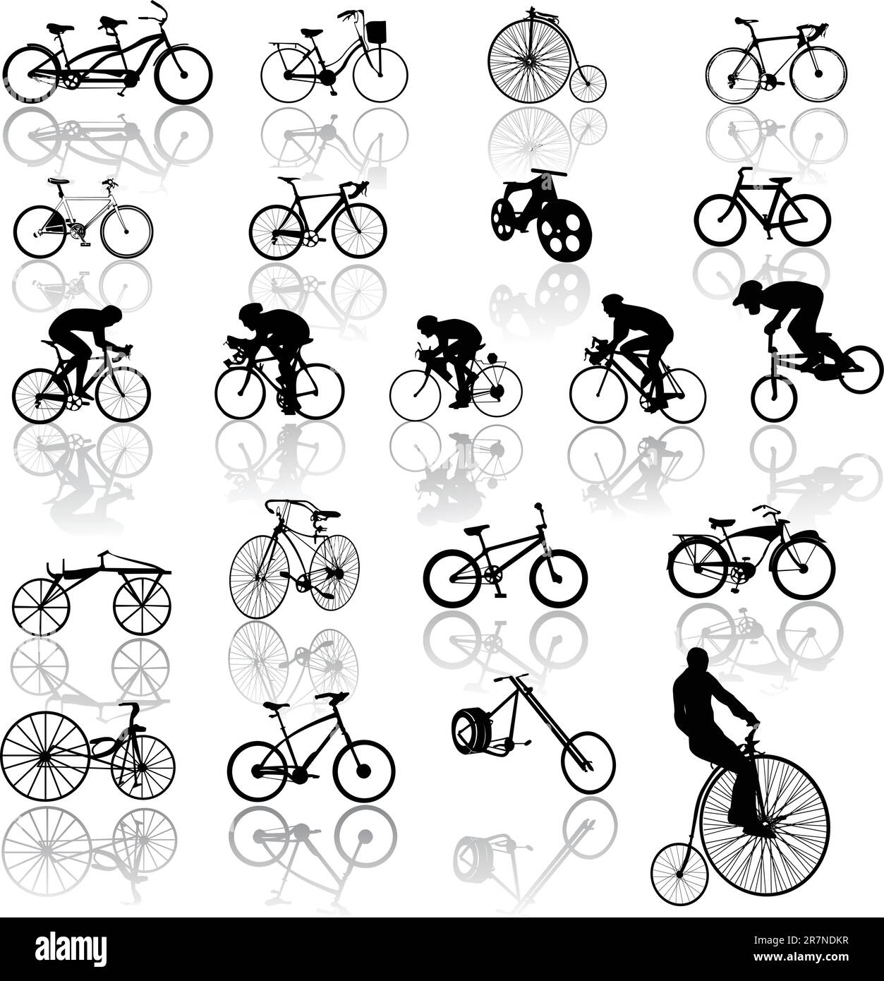 Vektordarstellung von Fahrrädern Stock Vektor