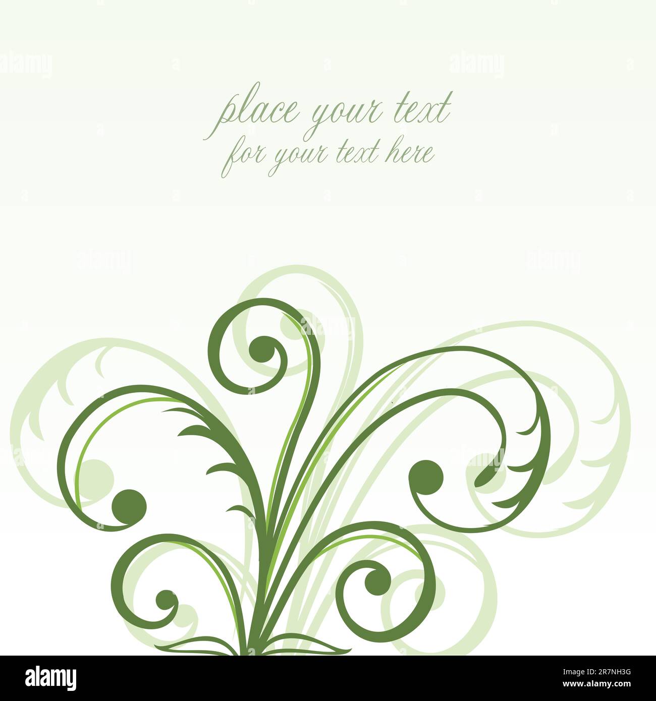 Hintergrund für abstrakte Blumen mit Platz für Ihren Text. Vektor Stock Vektor
