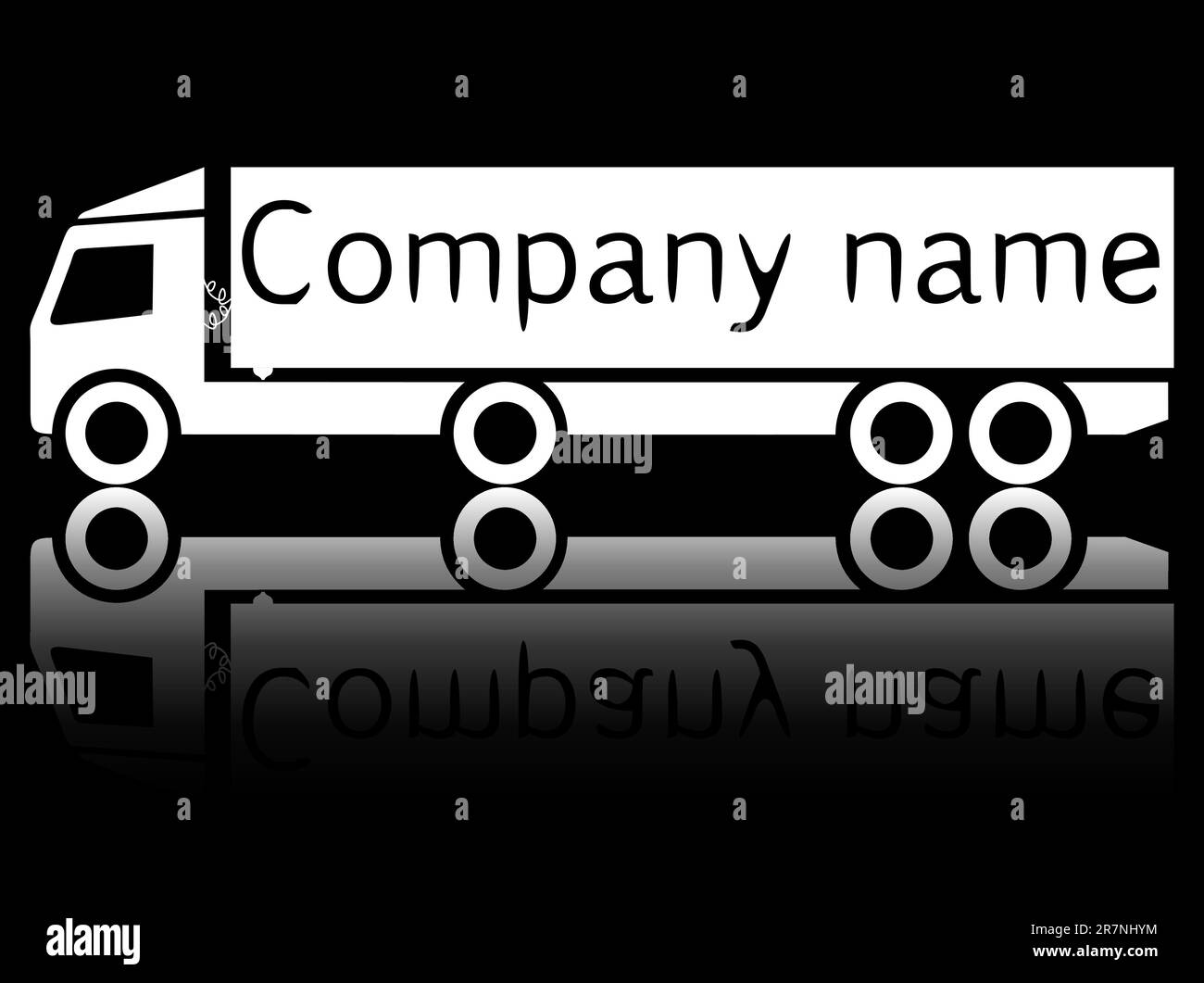 LKW-Design des Unternehmens, abstrakte Vektorgrafik-Illustration Stock Vektor