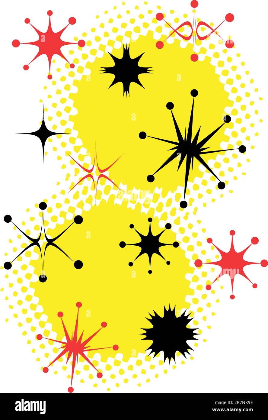Retro Stars Clip Art Vintage Stock Vektor