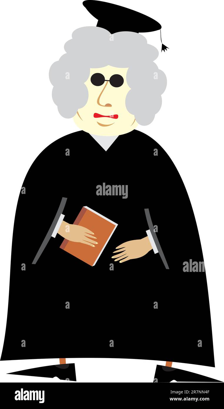 Die Kündigung des Instituts. Studieren im Institut. Der wichtige Wissenschaftler Stock Vektor