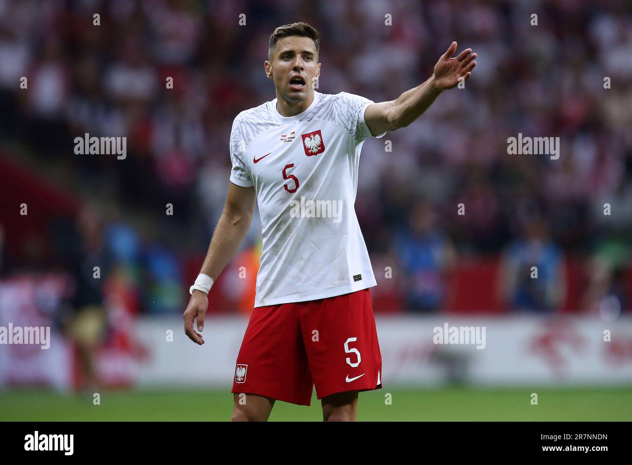 Jan Bednarek aus Polen während des internationalen Freundschafts