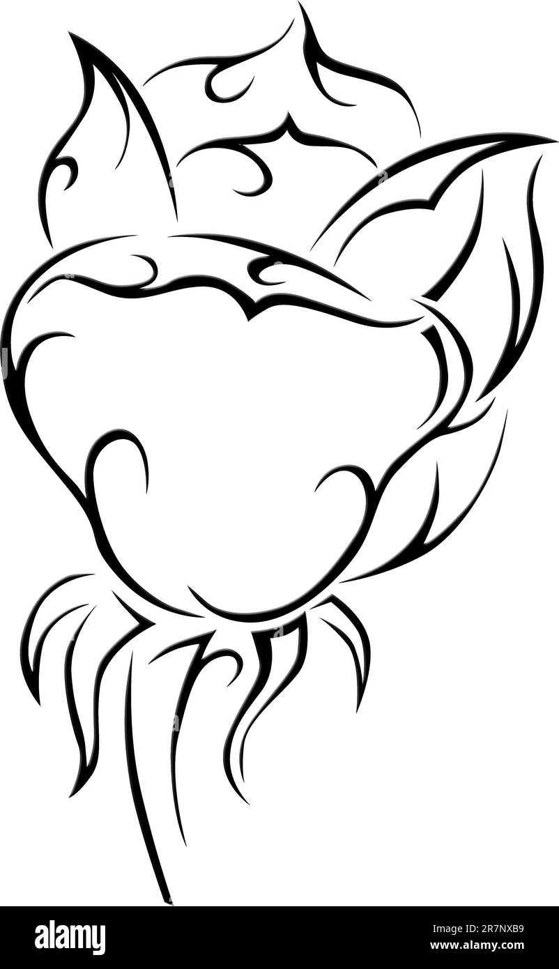 Stammesrose Stock Vektor
