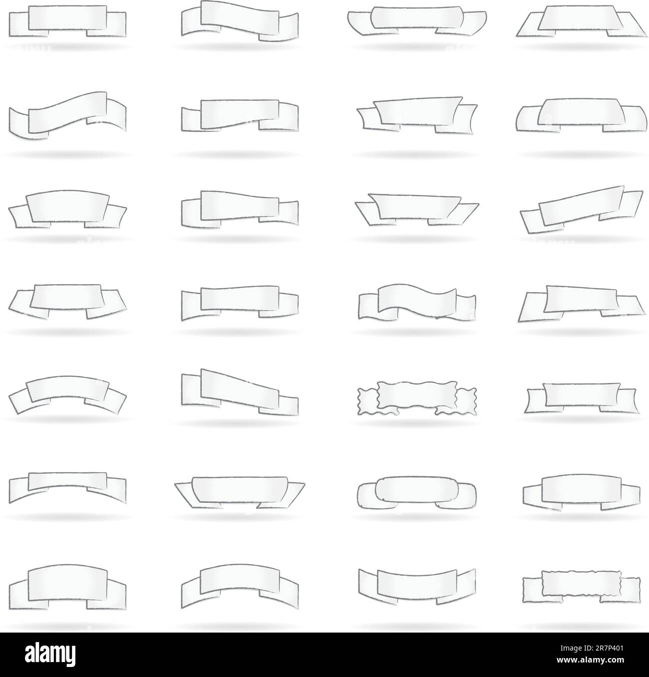 Vektorset heraldische Bänder Stock Vektor