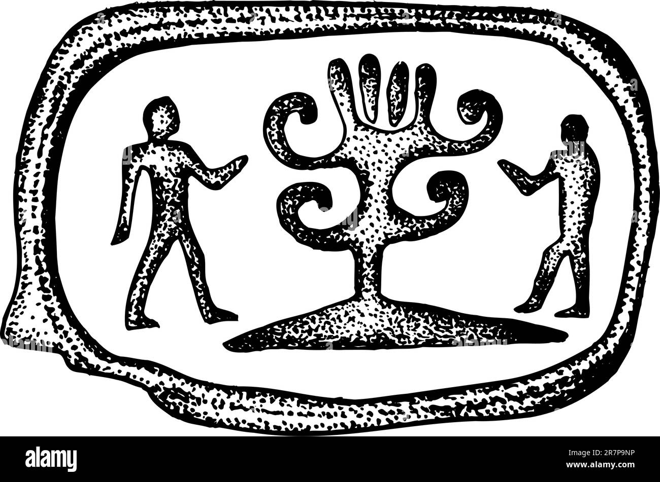 Alter Weltbaum auf weiß Stock Vektor