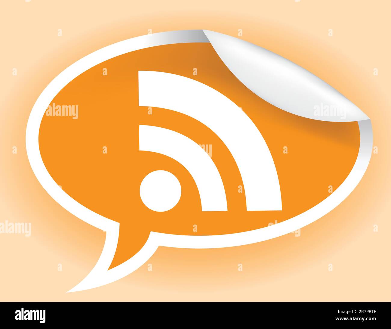 vektordarstellung eines RSS-Zeichens Stock Vektor