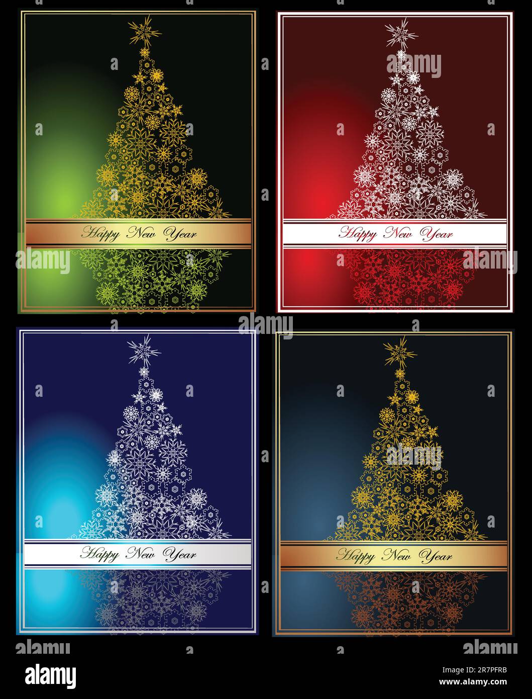 Kollektion von Happy New Year Background Stock Vektor