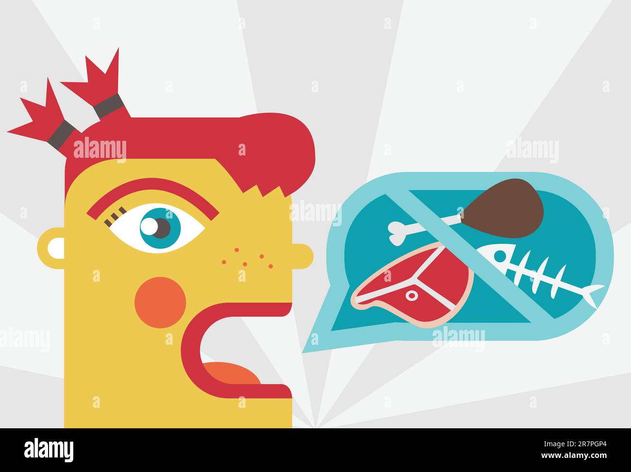 Förderung des Vegetarierens. Stock Vektor