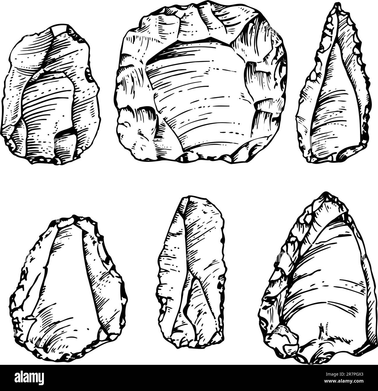 Ein paar Steine aus der Steinzeit Stock Vektor
