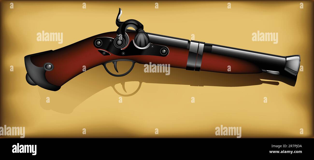 Alte Waffe, diese Illustration könnte als Designerarbeit nützlich sein Stock Vektor