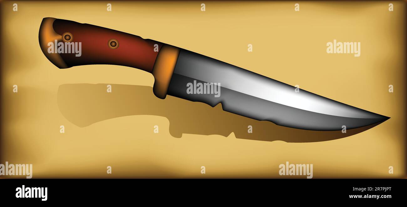 Uraltes Messer, diese Illustration könnte als Designerarbeit nützlich sein Stock Vektor