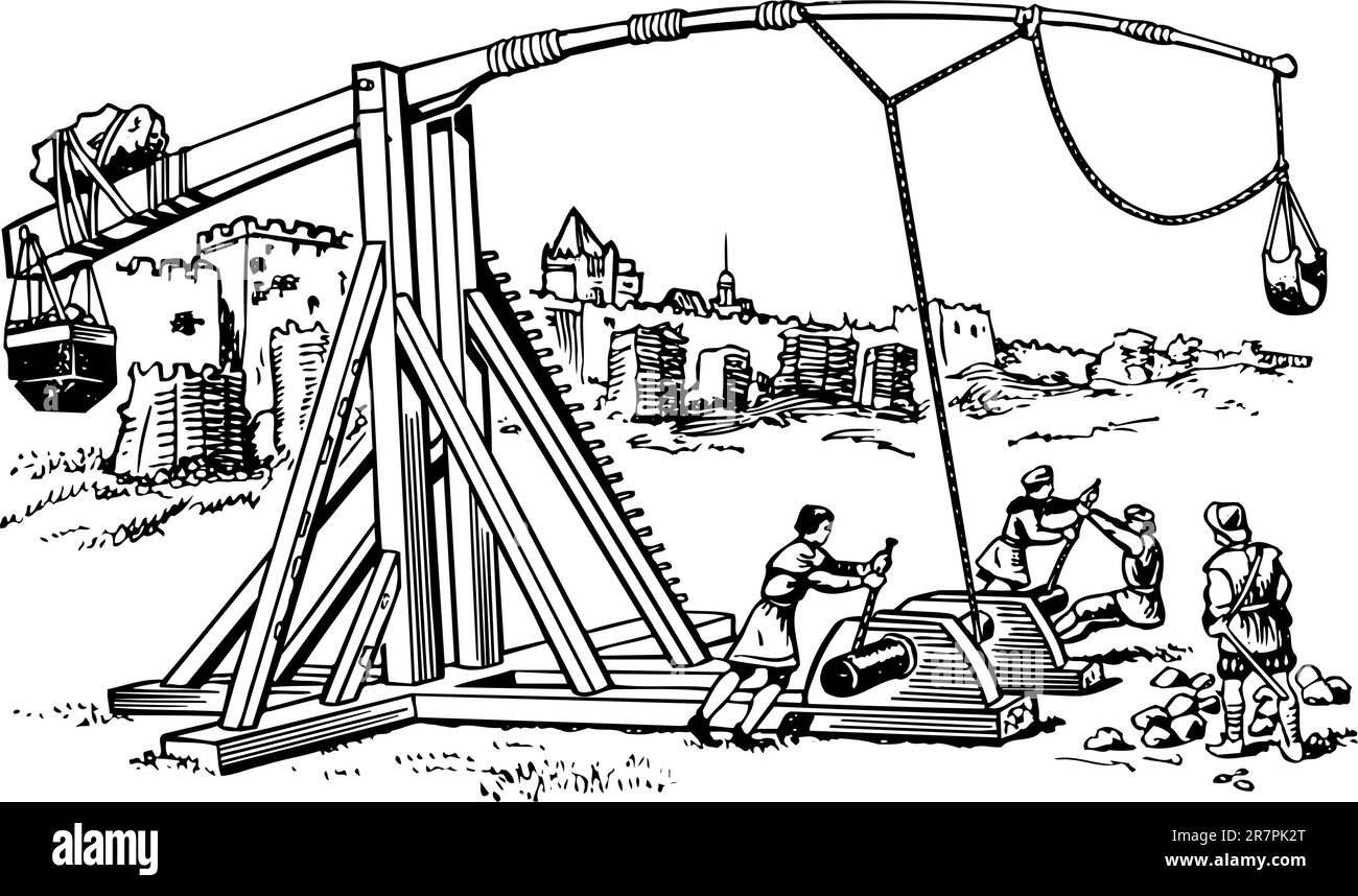 Trebuchet (Frondibale) Stock Vektor