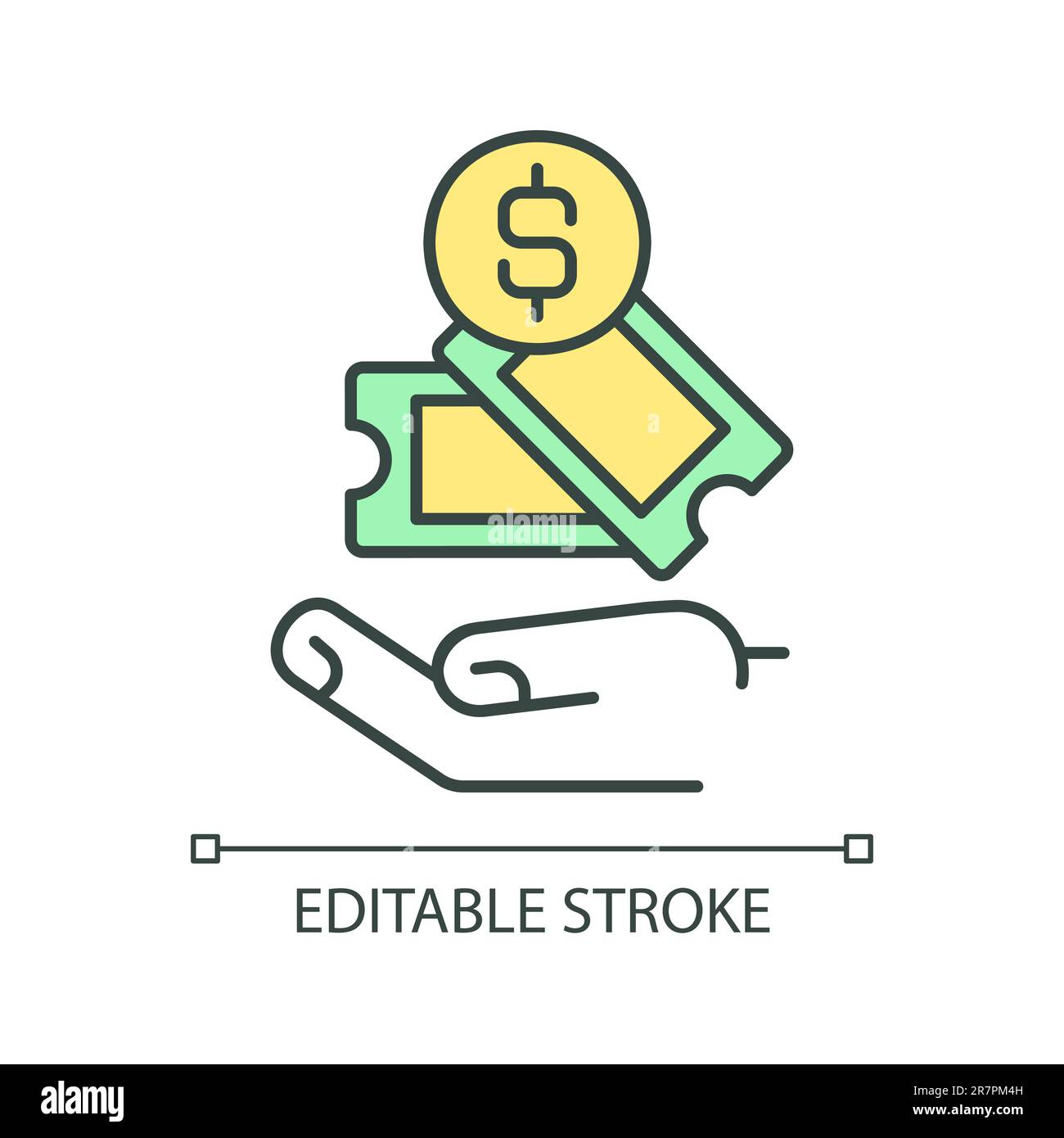 RGB-Farbsymbol für Bewirtungskosten Stock Vektor