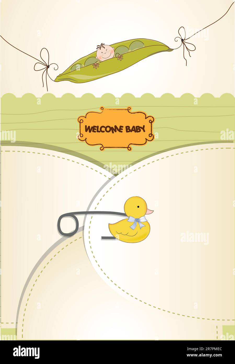 Baby Ankündigung Stock Vektor
