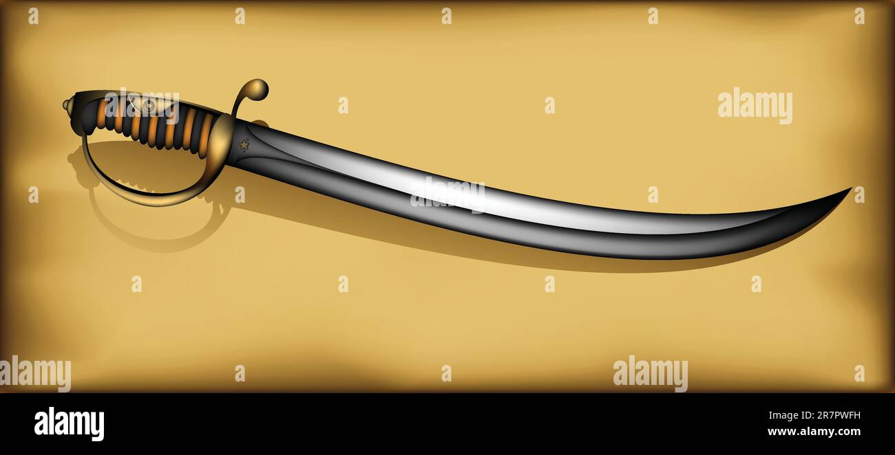Uralter Säbel, diese Illustration könnte als Designerwerk nützlich sein Stock Vektor