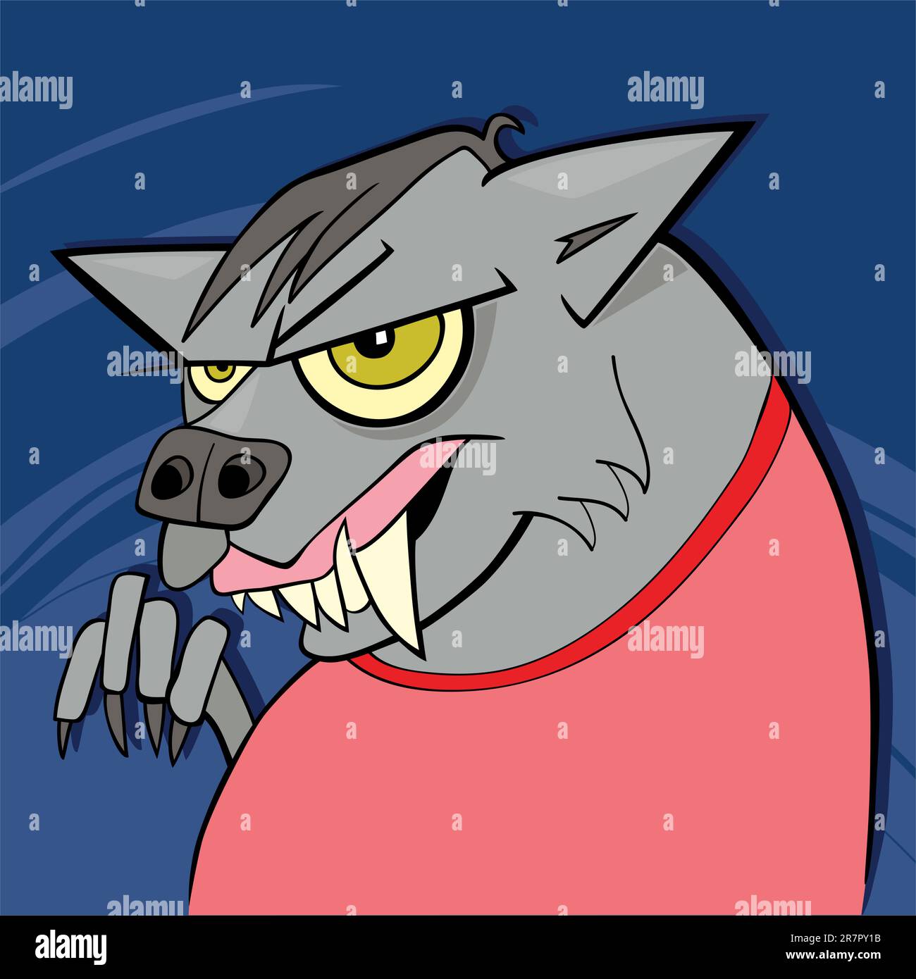 Cartoon-Illustration der lustige Werwolf Stock Vektor