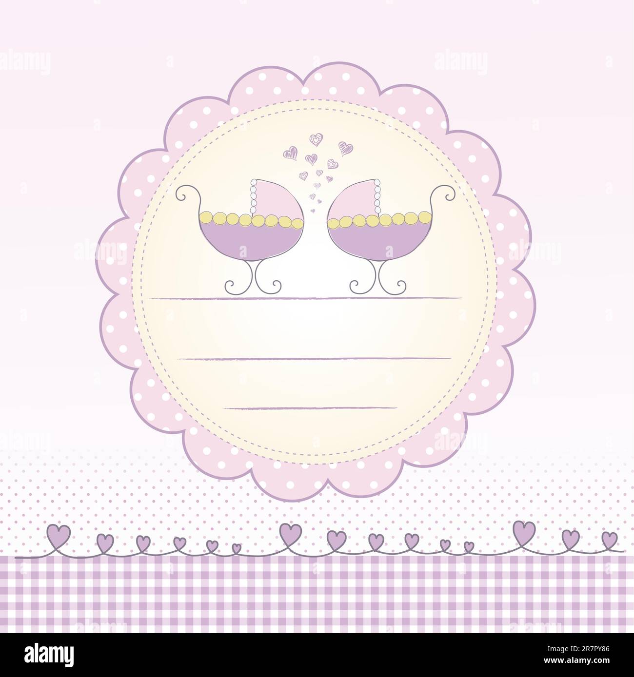 zarte Baby Ankündigung Karte Stock Vektor