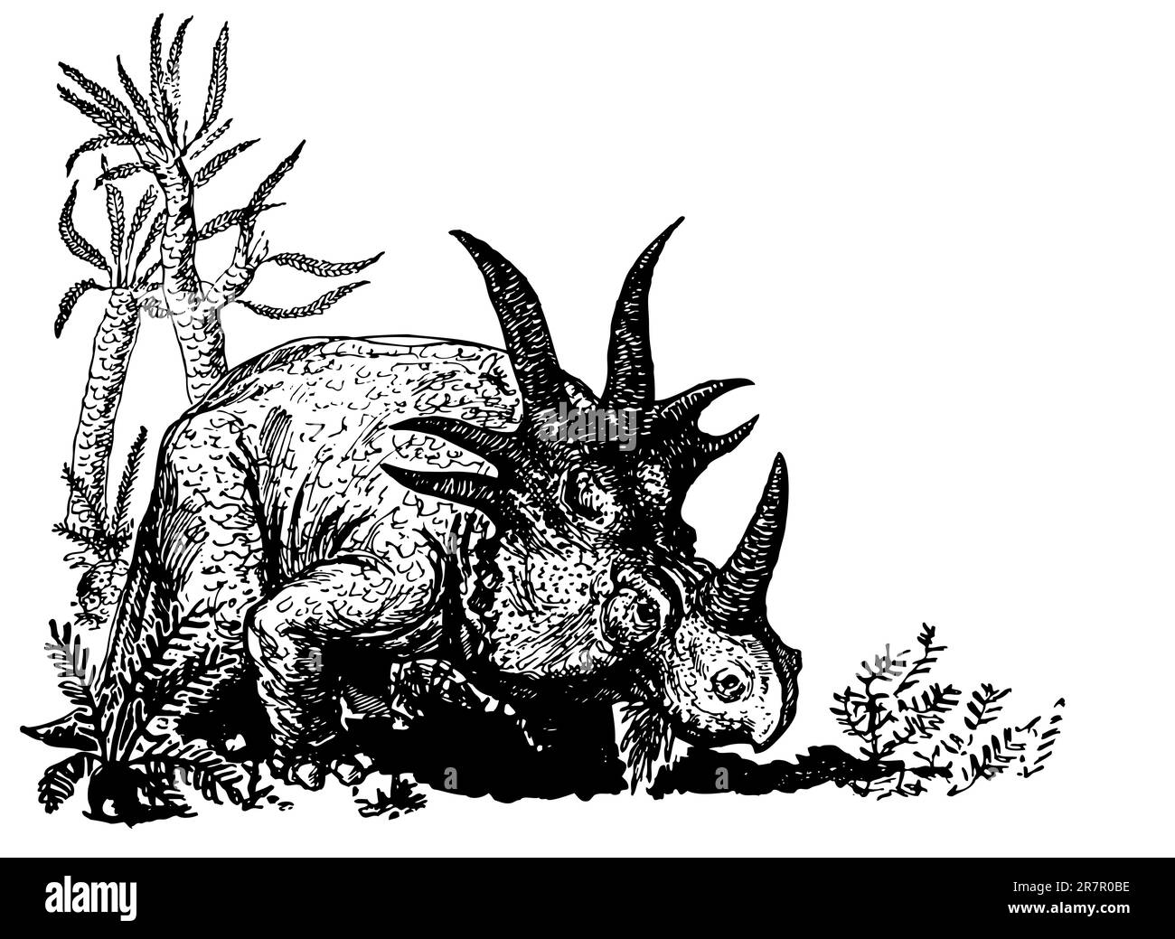 Dino Styracosaurus Stock Vektor