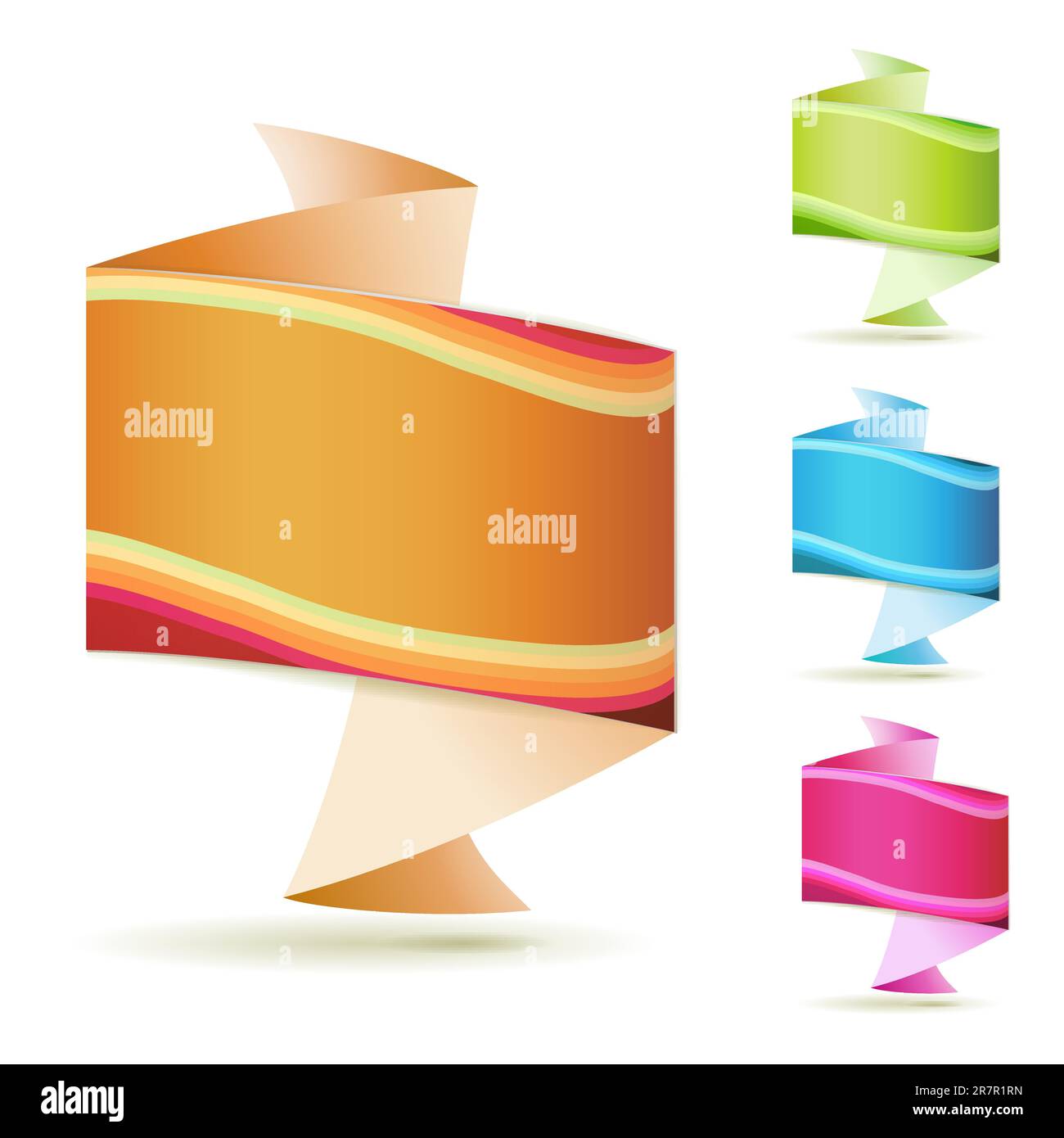 Origami-Hintergrund in vier Farben Stock Vektor