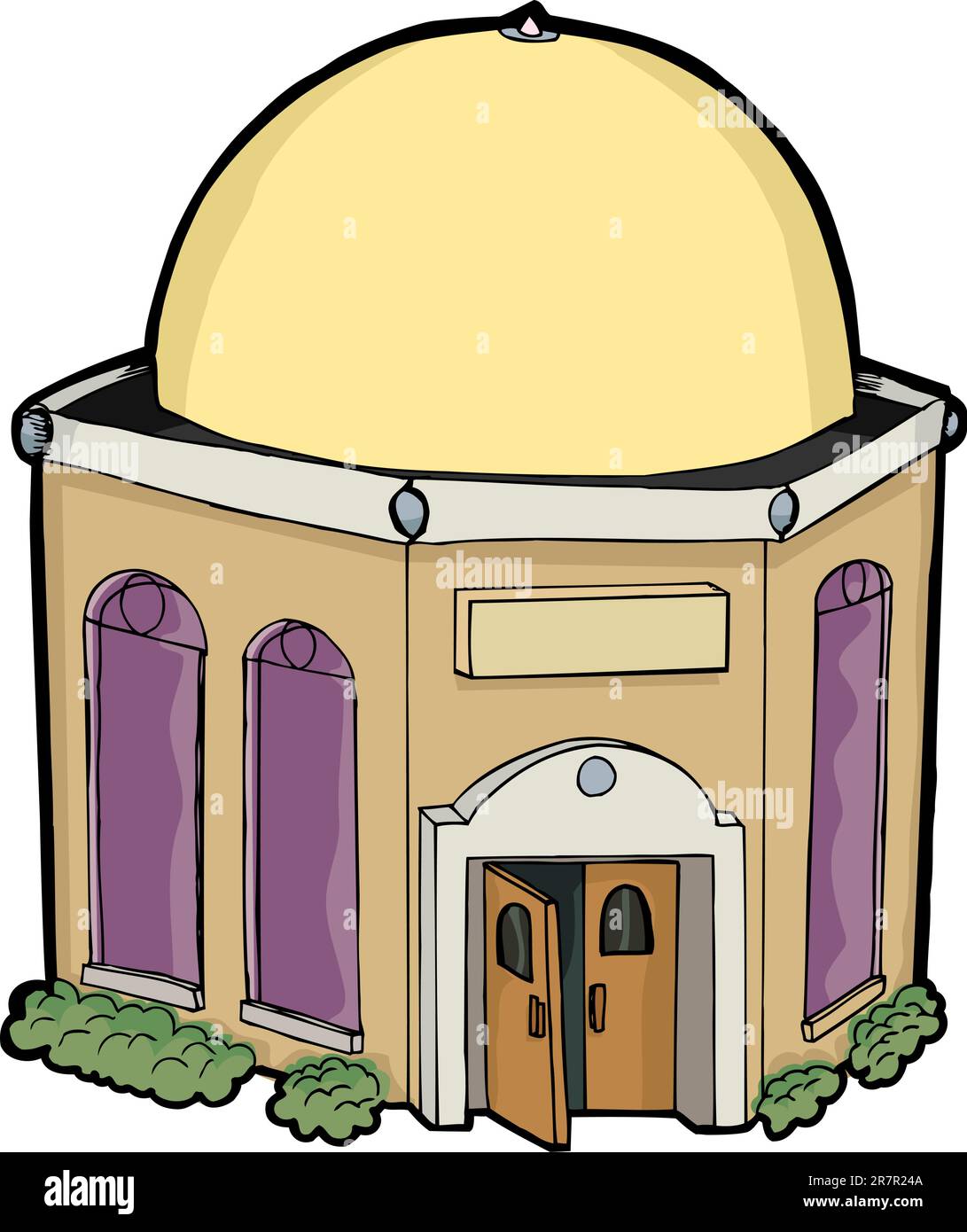 Kleine allgemeine religiöse Gebäude für jede religion Stock Vektor