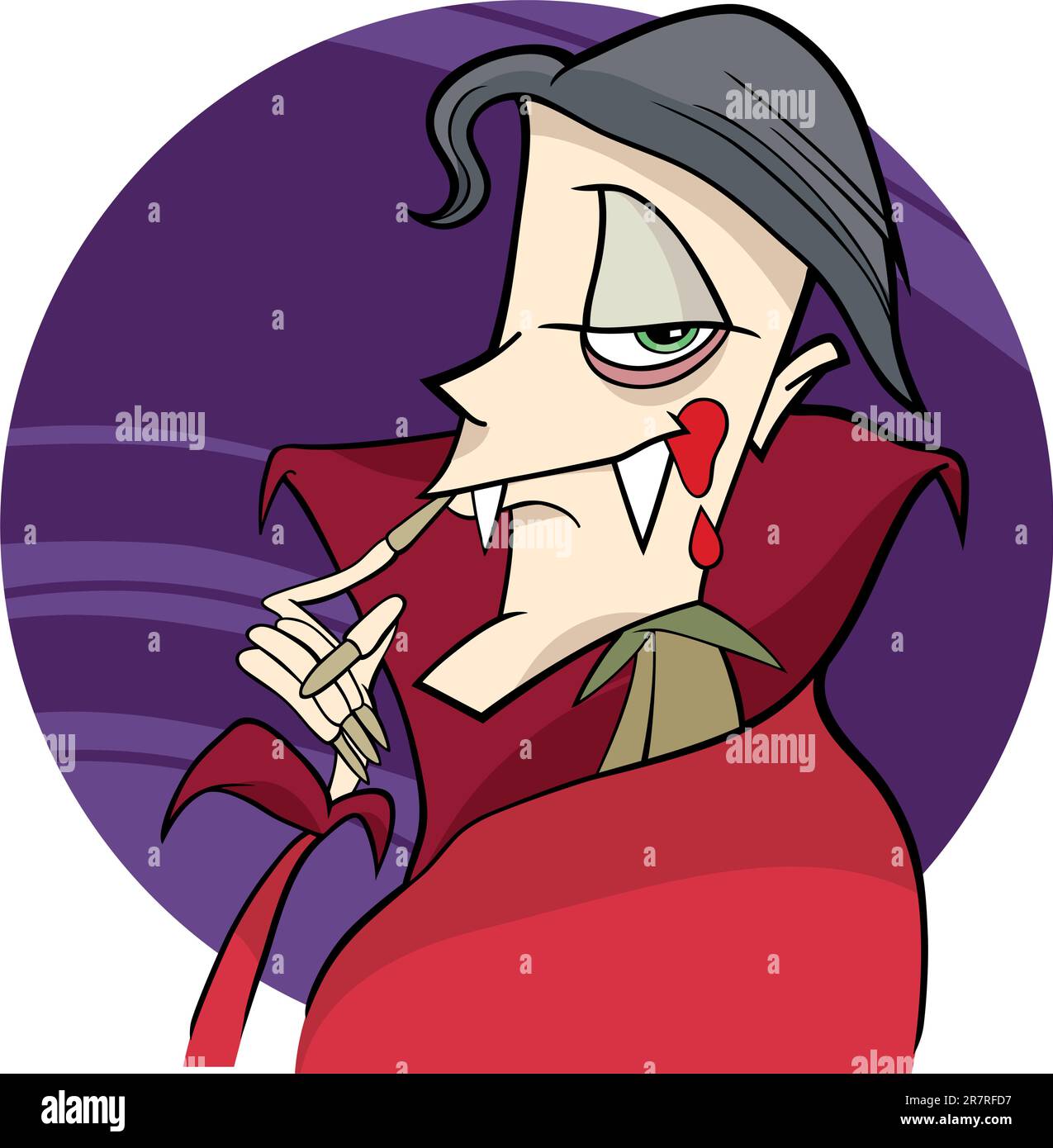 Cartoon-Illustration des lustigen Vampir Stock Vektor