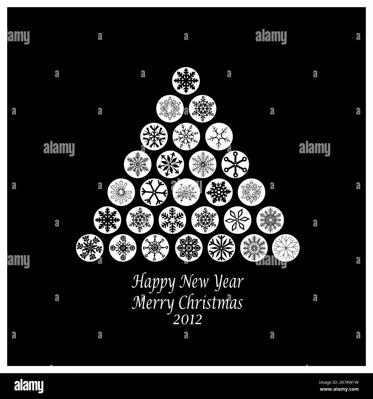 Schöne Dekoration von Happy New Year & Merry Christmas Stock Vektor