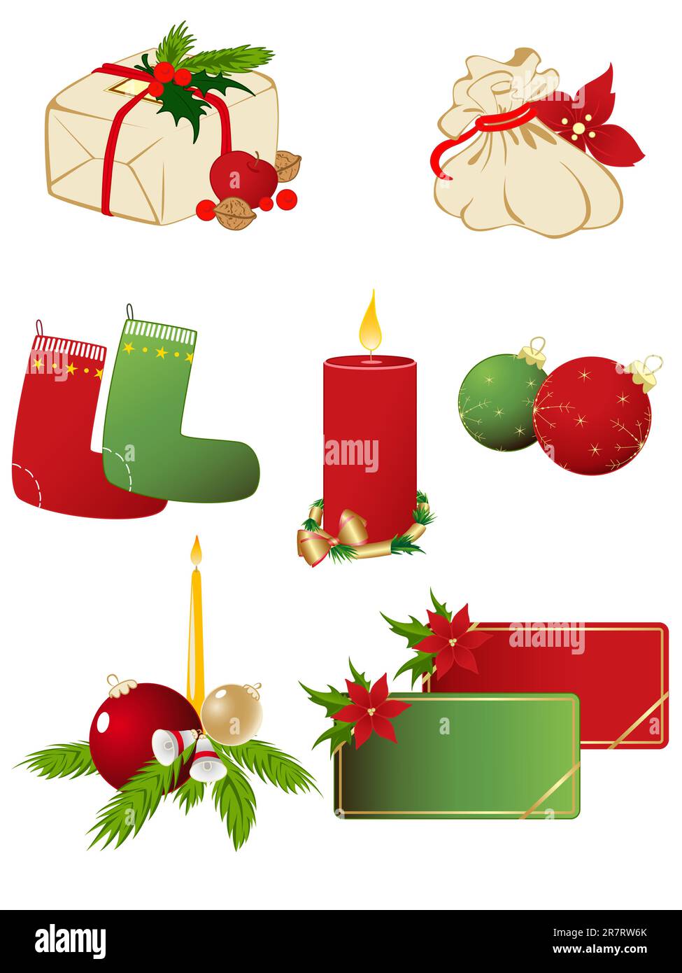 Satz von Vektor-Weihnachts-icons Stock Vektor