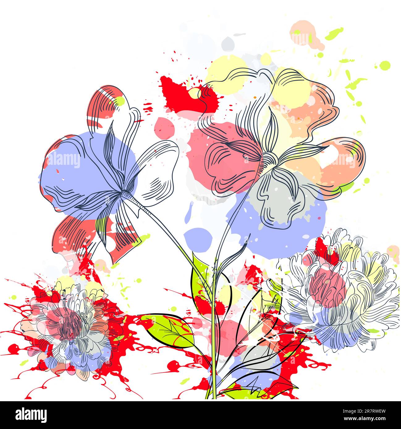 Abstrakte Blumen Hintergrund Stock Vektor