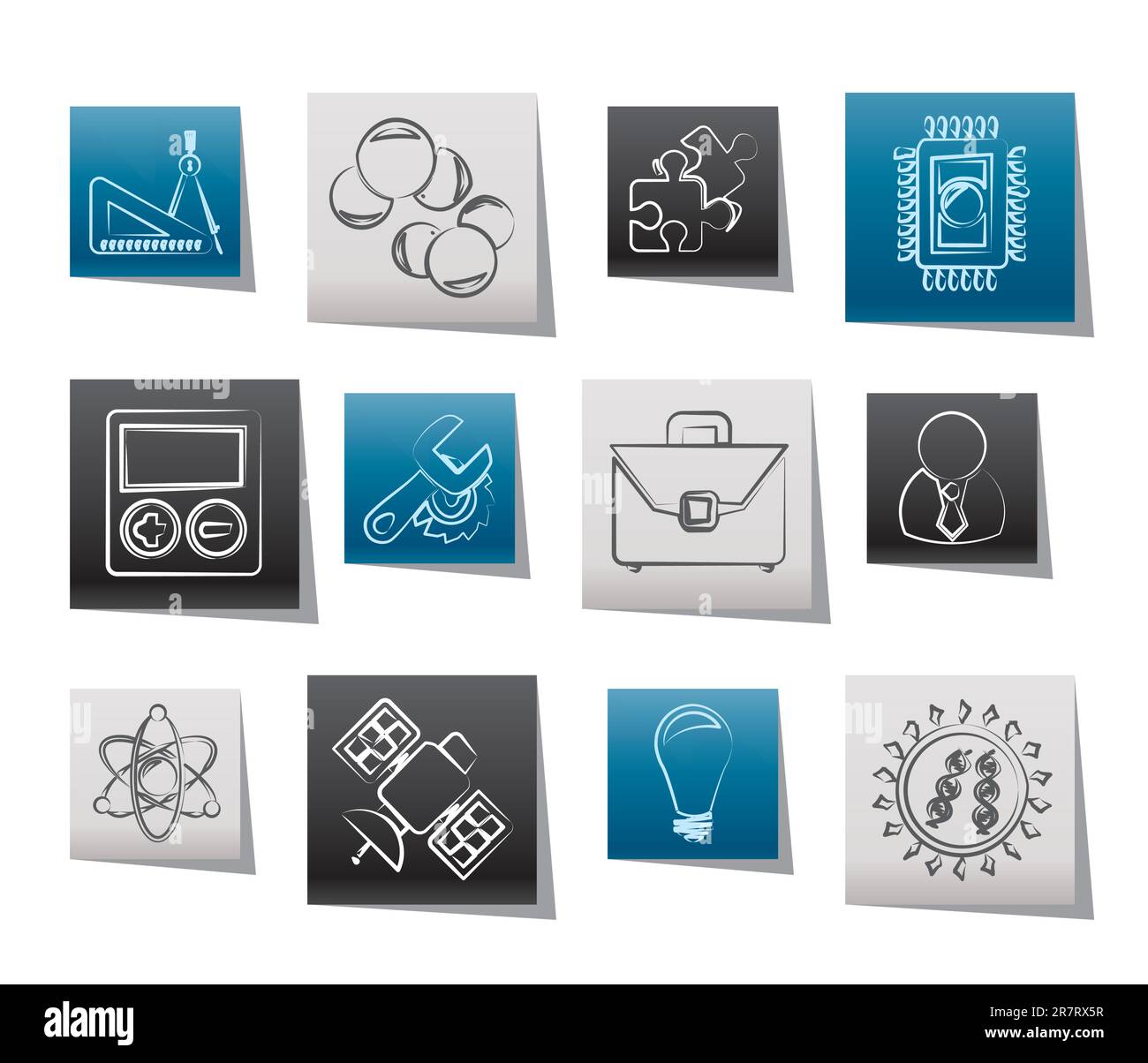 Wissenschaft und Forschung die Symbole - Vektor Icon Set Stock Vektor