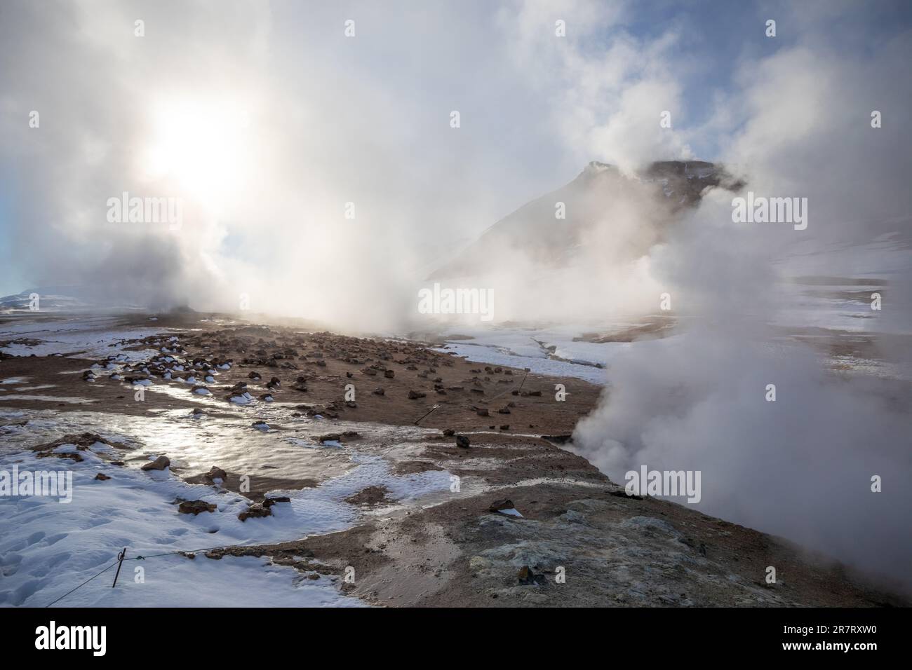 Hverir, Nordurland Eystra, Island Stockfoto