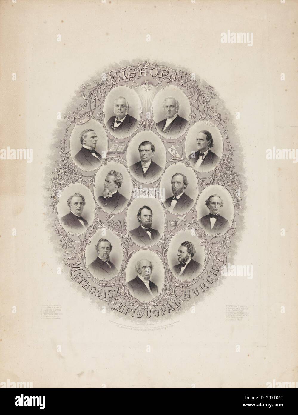 Bischöfe der methodistischen Bischofskirche 1873 Stockfoto