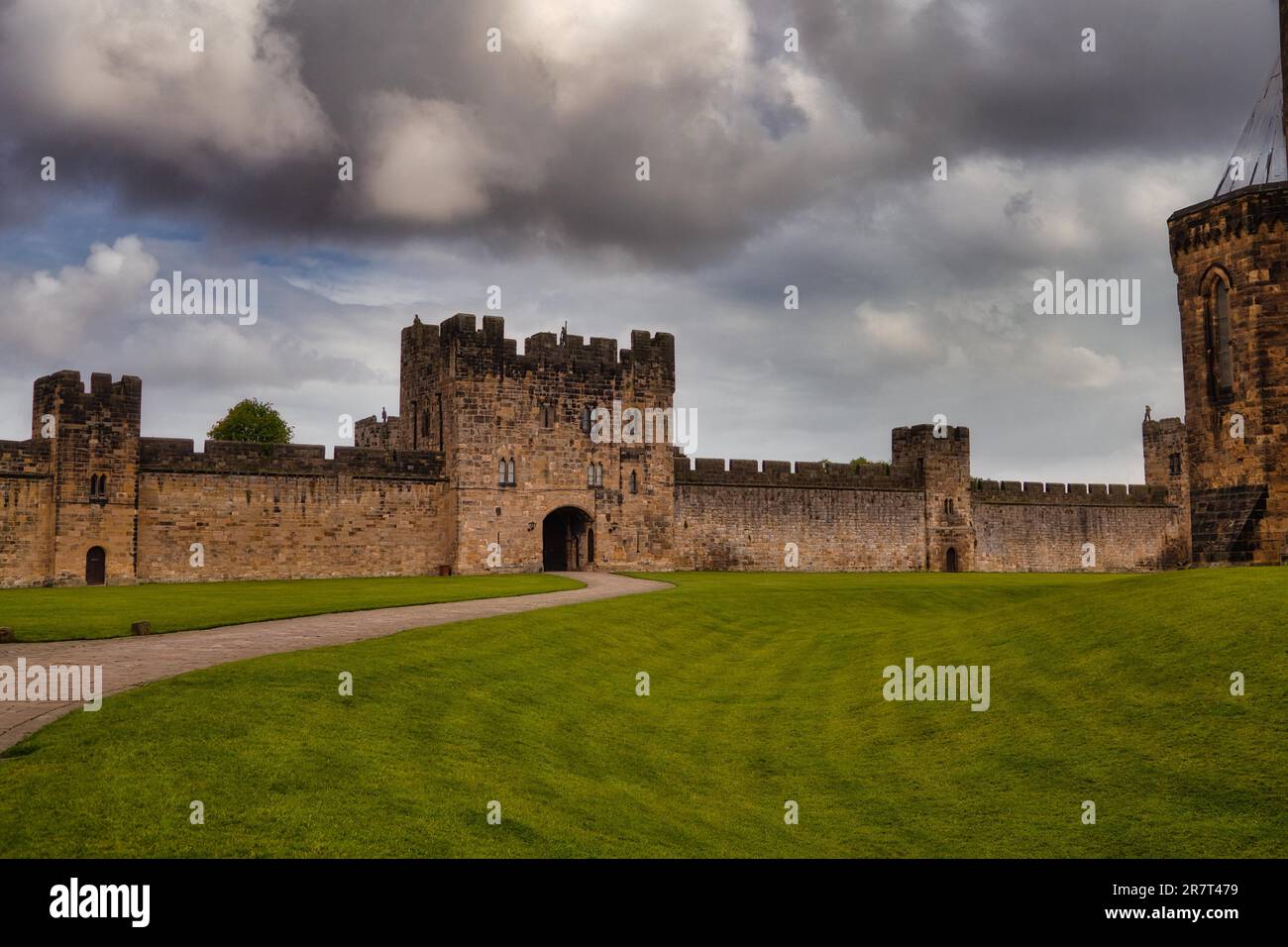 Alnwick Castle, Northumberland, England, Großbritannien Stockfoto