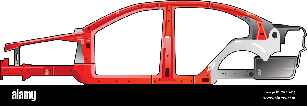 Frame Car Draw Car carcass Stock-Vektorgrafiken kaufen - Alamy