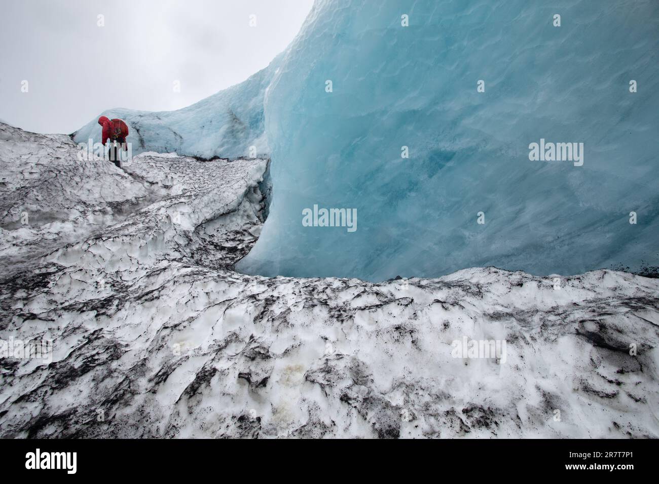 Solheimajokull, Sudurland, Island Stockfoto