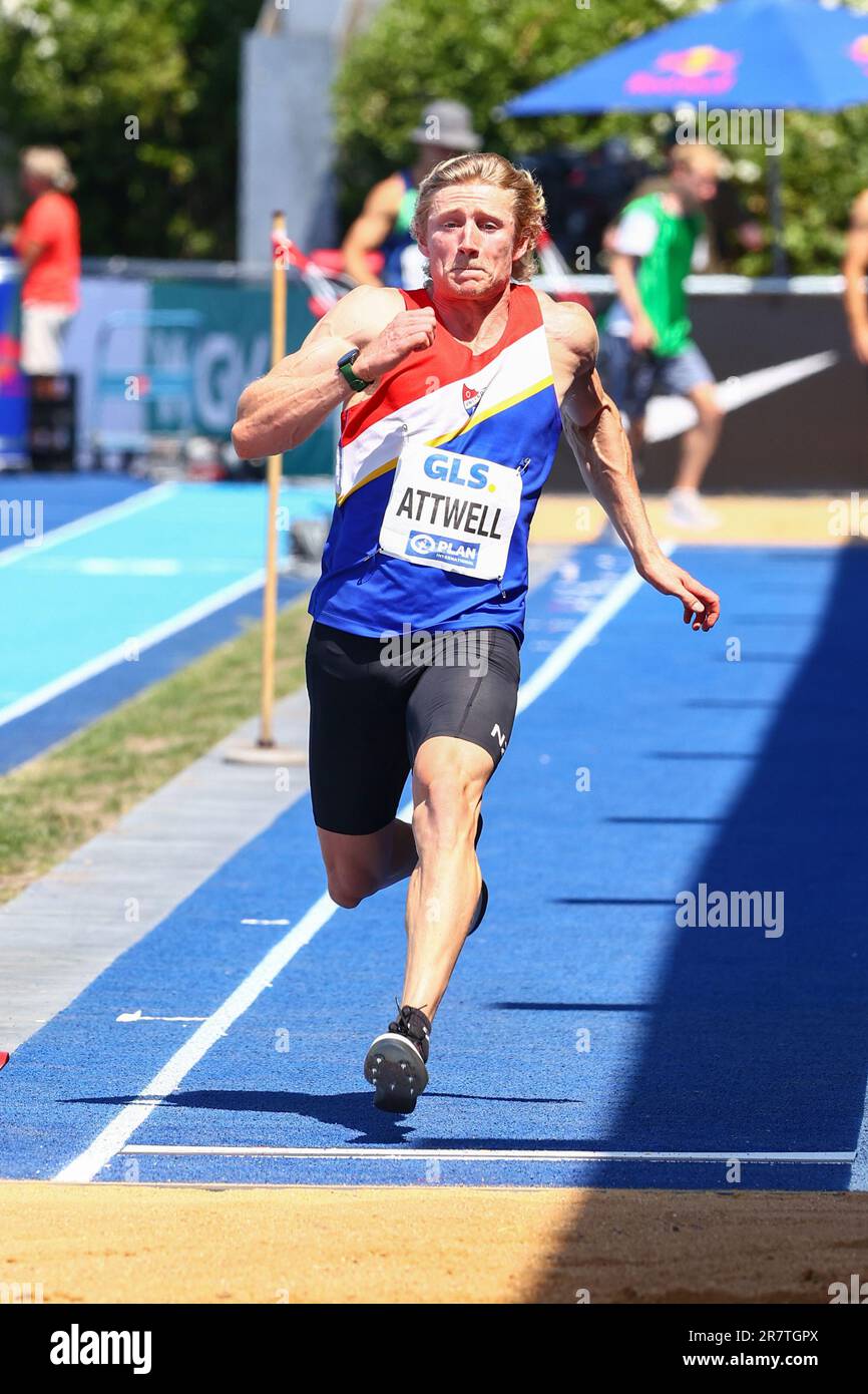 Ratingen, Deutschland, 17.06.2023: World Athletics Combined Events Tour – Gold. Herren Long Jump, Max Attwell, NZL Guthaben: NewsNRW / Alamy Live News Stockfoto