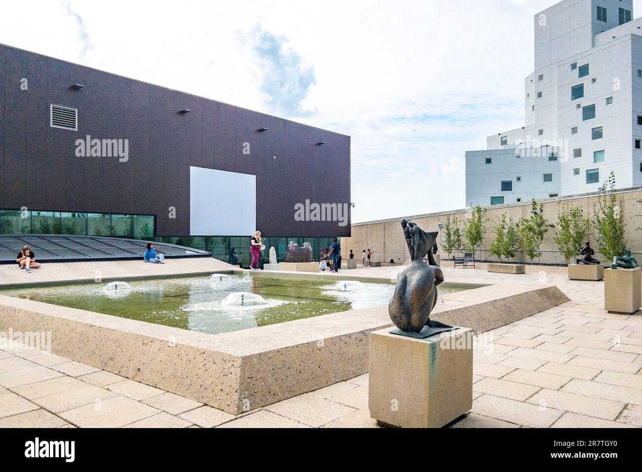 Auf dem Dach der Winnipeg Art Gallery, Winnipeg, Manitoba, Kanada Stockfoto