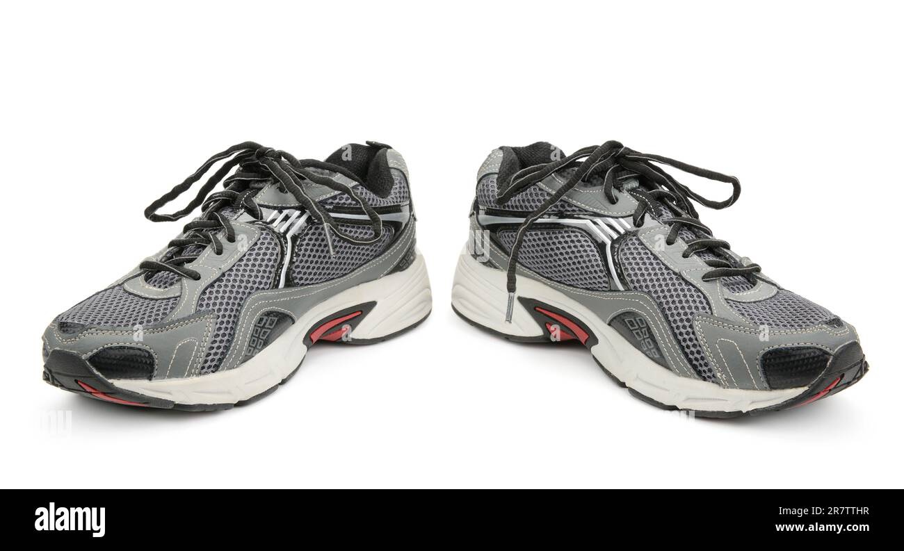 Jogging-Schuhe isoliert auf weiss Stockfoto