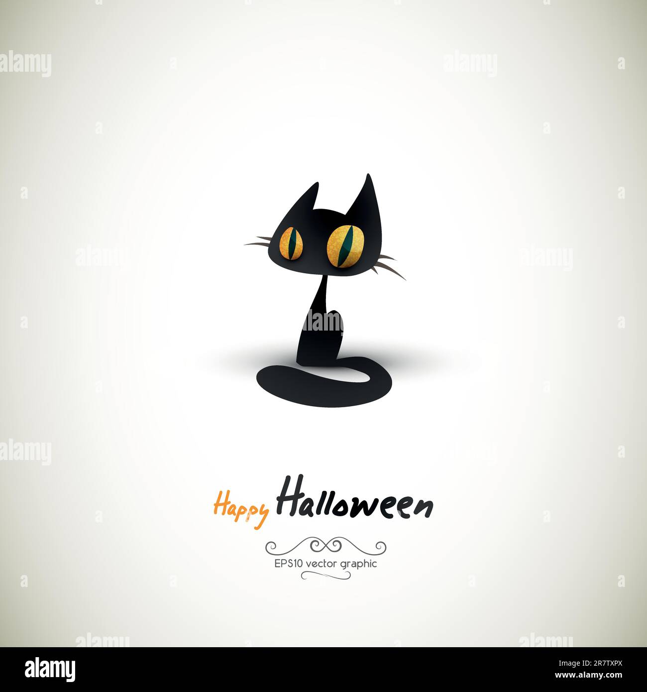 Halloween-Katze | EPS10-Grafik | separate Schichten entsprechend benannt Stock Vektor