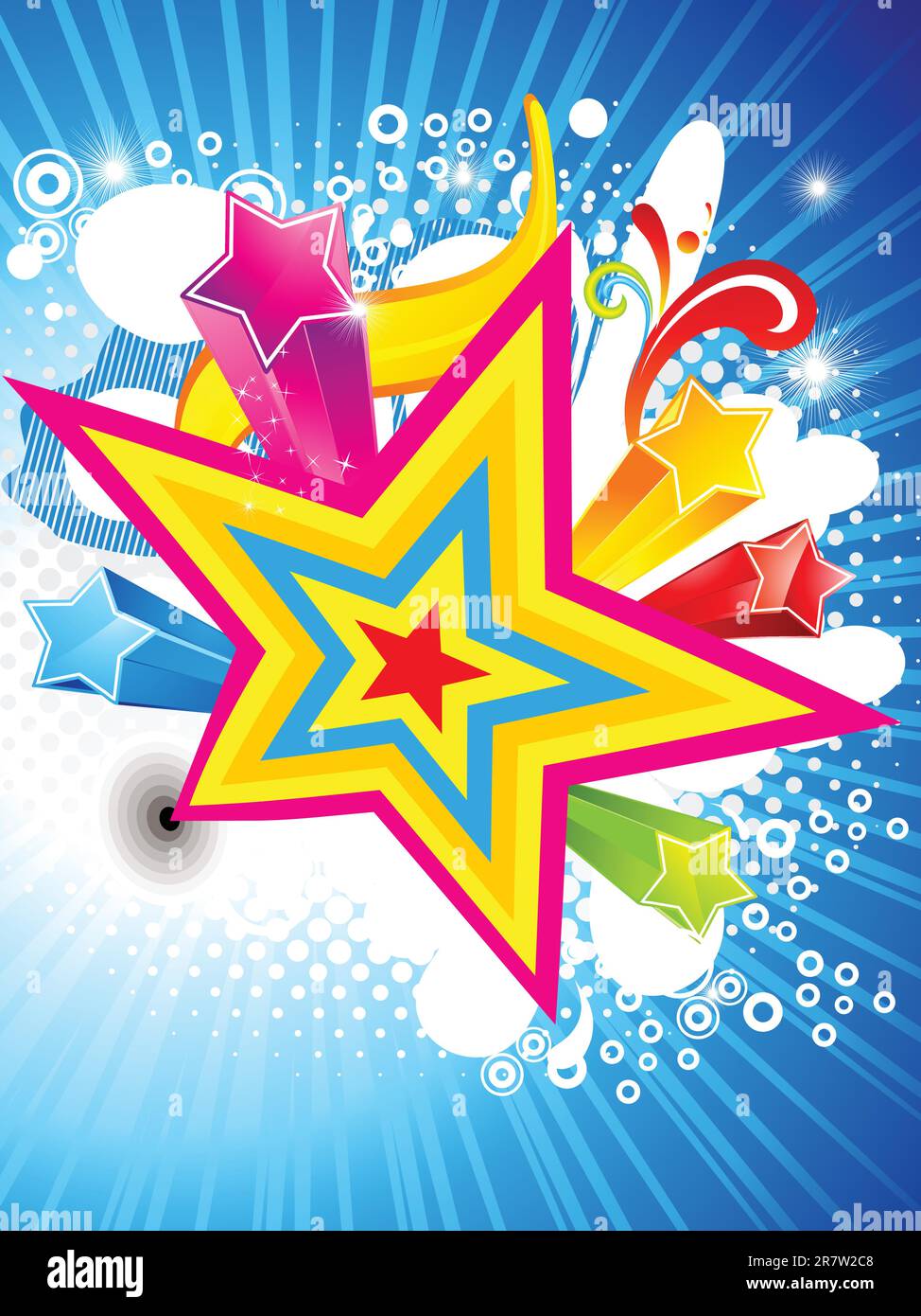 Abstrakte Darstellung des Hintergrunds mit Sternenvektoren Stock Vektor